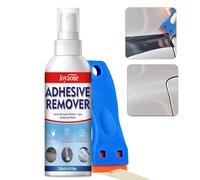 Adhesive Remover 120ml, Sticker Remover with Plastic Scraper Tool, Surface Safe Formula for Cars, Glass and Walls, Fast-Acting Glue Cleaner for Labels, Decals, Tape, Residue and Stubborn Stains
