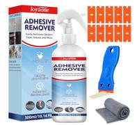 Adhesive Remover 300ml, Surface-Safe Formula with Plastic Scraper Tool, Sticker Remover Spray for Cars, Glass, Walls, Fast-Acting Cleaner for Labels, Decals, Tape, Residue and Stubborn Stains