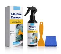 Adhesive Remover Spray with Scraper 120ml - Sticky Stuff Removers Spray and Sticker Remover for Easy Removal of Stickers Labels Decals Tape Residue Chewing Gum (1PC)