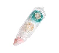 Adhesive Roller Pen - Smooth Glide Tape, 4.3in Glue Pen Tool, for Controlled Paper Attachment Rotating Tape Tip with Clear Application Path, Scrapbook Applicator Crafting, Journaling Office Use