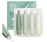 Adhesive Roller - Retractable Dispenser 4 Pieces, Acid Free Scrapbook Supplies, Portable Soft Paper Card Photo Set DIY Kit For Home