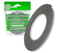 Adhesive Rubber Sealing Strip for Hob Universal 2,5 m x 5 mm x 3 mm with Original Code 482000023159 482000079420 C00096281 481010737559 for Indesit for Whirlpool - Warranty 5 Years - ONIX TECH
