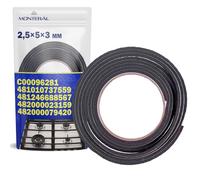 Adhesive Rubber Sealing Strip for Hob Universal 2,5 m x 5 mm x 3 mm with Original Code 482000023159 482000079420 C00096281 481010737559 for Indesit for Whirlpool - ONIX TECH