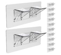 Adhesive Shelf Clips for Cabinets 12pcs Acrylic White