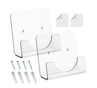 Adhesive Shower Rod Holder: 6cm Acrylic Pipe Bush, Invisible Cabinet Retention, Strong Wall Mount Bracket Support, Durable Bathroom Accessory | Easy Installation