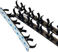 Adhesive Spice clip gripper clips, Holds 15 spice jars, black, spice organizer for Pantry, custom fit, hangs nicley inside cabinet door or in your rv, frees up space in your cabinet (Black)