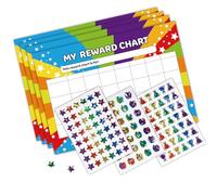 Adhesive Star Reward Sticker with My Chore Chart Sheet Kids Motivation Set for Children Behavior and Homework Motivation Homework Reward Chart