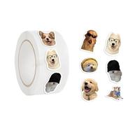 Adhesive Sticker Roll with Lovely Dog Faces Handmade Journaling Supply Decorative Art Tape for Crafting and School Use Stickers for Planners