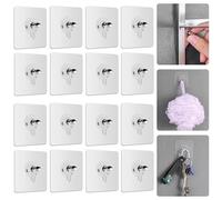 Adhesive Sticky Hang Hanging Picture Frame Hooks Hangers Screw Wall Mount Without Nails, 16 Pcs (8mm & 10mm Screw Rod)