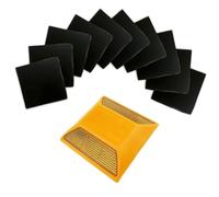 Adhesive Sticky Pads for Road Reflectors, 4’’ x 4’’ Butyl Sticky Pads, Pack of 10, Stick Driveway Reflectors on Streets or Driveways, Apply onto Surfaces such as Asphalt, Pavement, Cement and Concrete