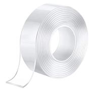 Adhesive Tape,Multipurpose Transparent Double Sided No-Trace Removable Glue Tape,Washable Strong Sticky Wall Tape Strips Transparent Tape Poster Carpet Tape for Paste Items,Household (3M x 3CM x 2MM)
