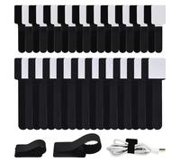 Adhesive Tapes, Heavy Duty Stick On Tape, Extra Strong, 20 PCS 150mm*35mm, 20 PCS 90mm*30mm, Black, Double Sided Hook and Loop Self Adhesive Tape, Perfect for Room Decor & Home, Office, Garage Use