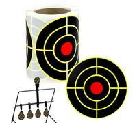 Adhesive Target Stickers - 100 PCS Target Practice Shootig Paper, Self Adhesive Splatter Roll, Fluorescent Yellow Impaact Paper Targets | Reactive Splatter Targets Stickers for Cardboard Cutout Papers