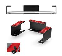 Adhesive Under Desk Laptop Holder, Metal Mount VHB & Screw In, Devices upto 1.8" Thick like Laptops Macbooks Surface, Keyboard Routers, Modems Cable Box Network Switch & More (Black) By Brainwavz