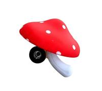 Adhesive Vehicle Backup Camera Cover with Mushroom Form, Red | White Dotted Pattern, Adhesive-Backed Placement Over the Camera Lens, Physical Cover for Rain and Splash Deflection