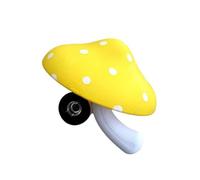 Adhesive Vehicle Backup Camera Cover with Mushroom Form, Yellow | White Dotted Pattern, Adhesive-Backed Placement Over the Camera Lens, Physical Cover for Rain and Splash Deflection