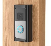Adhesive Video doorbell Mount No Drill Compatible with Ring, Holder Bracket for Apartment Door, Battery & Video doorbells 4/3/3Plus/2020 Release (Black)