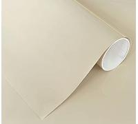 Adhesive Vinyl Gloss 15x118 in. for Kitchen Furniture Walls Windows Crafts Decorative Sticky Wallpaper (40x300 cm, Beige)