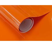 Adhesive Vinyl Orange Gloss 40x300cm for Furniture Kitchen Walls Windows Crafts Decorative Adhesive Paper (40x300cm, Orange)
