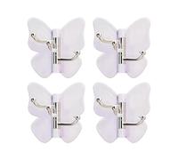 Adhesive Wall Hooks, Rotating Butterfly Design, 10x10cm, Self Adhesive Wall Hooks, Strong Sticky Wäll Hook. Space Saving Organization, for Bathroom Kitchen Bedroom Entryway