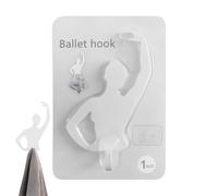 Adhesive Wall Hooks - Towel Holder | Classical Dance Design Hanging Organization Holder for Bedroom Kitchen Bathroom Entryway Accessories Bag Hat Scarf