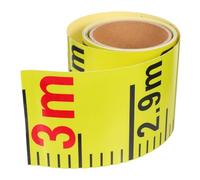 Adhesive Water Level Gauge Sticker 10cm Measurement Scale for Aquariums | Yellow PVC Construction, Self-adhesive Backing, Bright High-visibility Markings, Readable in Low Light, Suitable for Pond