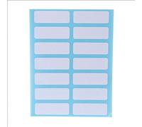 Adhesive White Label 12 Sheet Sticky Write on Note Tags Paper for Office Working File Remarking Supplies Ballpoint Pens Blue Bulk