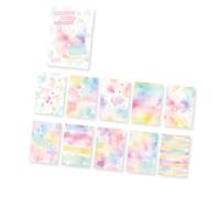 Adhesive Writing Notepads Creative Hand Painted Selves Stick Sheets Writing Pad Sticky Note for Journal Planners Offices Color Themed Notepads Journal Notebook