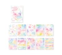 Adhesive Writing Notepads Creative Hand Painted Selves Stick Sheets Writing Pad Sticky Note for Journal Planners Offices Smooth Notepads Decorative Sheets