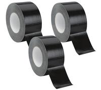 AdhesiveFlow - 3 Pack DuctTape Heavy Duty, Black Duct Tape Strong | 48mm x 45m Gaffer Tape Black, Strong Heavy Duty | Waterproof Tape Outdoor Use