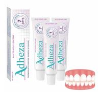 Adheza Dental Adhesive, Adheza Denture Fixative, Strong Hold Thermoplastic Denture Adhesive, Dental adhesive Original for Daily Women Men Adults (3pcs)
