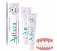 Adheza Dental Adhesive, Adheza Denture Fixative, Strong Hold Thermoplastic Denture Adhesive, Dental adhesive Original for Daily Women Men Adults (2pcs)
