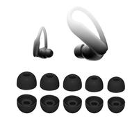 Adhiper 5 Pairs Replacement Eartips for Beats Powerbeats Pro 2 / Solo Buds/Fit Pro/Studio Buds/Studio Buds+, Silicone Earbuds Fit for Charging Case (XL/L/M/S/XS, Diamond Black)