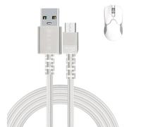 Adhiper Micro USB Charging Cable 1.8M for Razer Viper Ultimate,Basilisk Snake Ultimate,DeathAdder V2 pro,Viper Professional USB Charger Cable with Nylon Braided Cable,Durability Fast Charging(White)