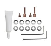 Adhiper QC45 Metal Swivel Pins Replacement Repair Parts Accessories for Bose QuietComfort 35/QC35/QC35 II/QC45/QuietComfort SE (QC SE)/Quiet Comfort Headphones, Hinge Screws and Gasket（Rose Gold）