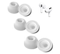 Adhiper Replacement Airpods Pro Ear Tips for Airpods Pro 2nd Generation with Noise Reduction Hole, Silicone Eartips for Airpods Pro, Fit in The Charging Case White (S/M/L)