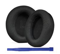 Adhiper Replacement Ear Pads for Soundcore Q30 Headphones, Upgraded Mesh Fabric Earpad Cushions for Anker Soundcore Life Q30/Q35 with High-Density Memory Foam, Breathable & Softer (Black)