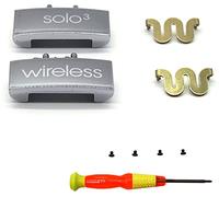 Adhiper Replacement Headband Hinge Clip Cover + Pin Repair Parts Kits Compatible for Solo3 Wireless Solo2 Wireless Over-Ear Headphones (Silver)