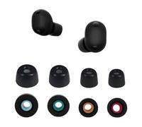 Adhiper Replacement Memory Foam Eartips for Sony WF-1000XM6/WF-1000XM5, 4 Pairs (XS/S/M/L) Noise Isolating Ear Tips with Mesh, Inner Diameter 4.0mm for 4.0-4.5mm Nozzle, Soft Black Sponge (Black)
