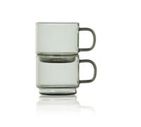 Adhoc 2-Piece Espresso Cups Impact Set 70Ml - Glass Grey