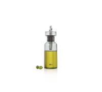 AdHoc AromaPour Grey Glass Oil and Vinegar Bottle, 120ml Filtered Non-Drip Dispenser for Oil and Vinegar, Dishwasher Safe,