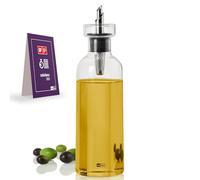 AdHoc BZ82 AromaPour Borosilicate Glass Oil Dispenser or Vinegar Dispenser Elegant Olive Oil Bottle with Stainless Steel Spout Ideal for Pumpkin Seed Oil or Vinegar Airtight, 500 ml
