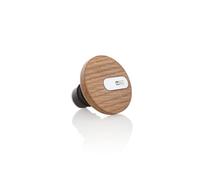AdHoc CasQ Bottle Stopper, Ultra Flat, Airtight Seal, Wine/Champagne Bottle Stopper, Oak Wood/Silicone, 37mm x 49mm