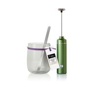 AdHoc Chado Matcha Connoisseur Set, 3 Piece Matcha Set Including Mug, Matcha Spoon and Electric Whisk, Gift Box for Beginners and Entusiasts Making Matcha Tea/Latte