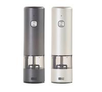 Adhoc Electric Grinder Pepper And Salt Mill Set - Light Grey & Dark Grey