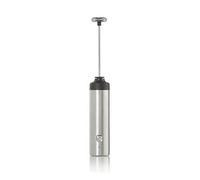 AdHoc Moro Rechargeable Electric Milk Frother, Powerful One Touch Handheld Milk Foamer/Sauce Frother/Drink Mixer, Stainless Steel/Plastic, Removable Whisk, Silver