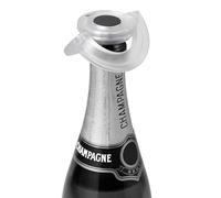 AdHoc Gusto Champagne Bottle Stopper, Fizzy Wine Bottle Stopper, Ultra Flat, Leak Proof, Keeps Fizz, Plastic/Silicone, Ultra Flat, Leak Proof 17mm x 82mm, Clear