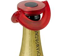 AdHoc Gusto Champagne Prosecco Sparkling Wine Bottle Stopper Seal Cap Red