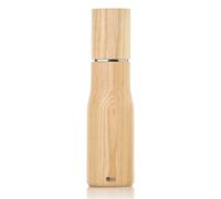 AdHoc Levo Salt or Pepper Mill, Ash Wood & Stainless Steel, 10.6" | Adjustable, Refillable Manual Mill, Elegant Kitchen Décor, CeraCut Ceramic Grinders