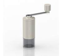 AdHoc Moro Manual Coffee Grinder, Ceramic Grinder with Adjustable Coarseness, Easy to Refill, Modern and Compact, Light Grey